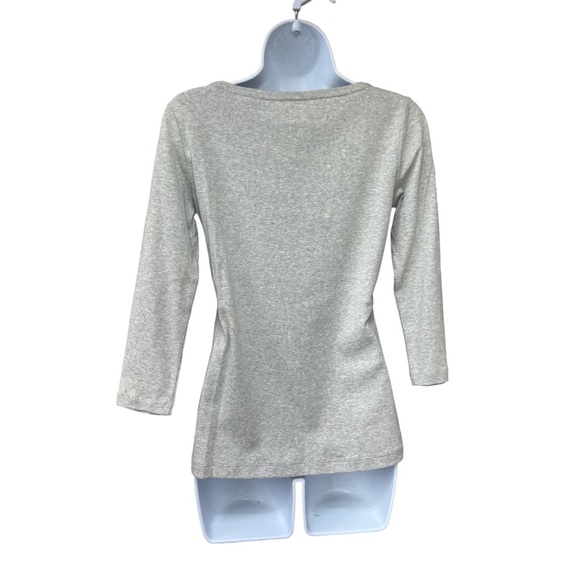 SzP The Talbots Tee 3/4 Sleeve Gray Top - Picture 4 of 5